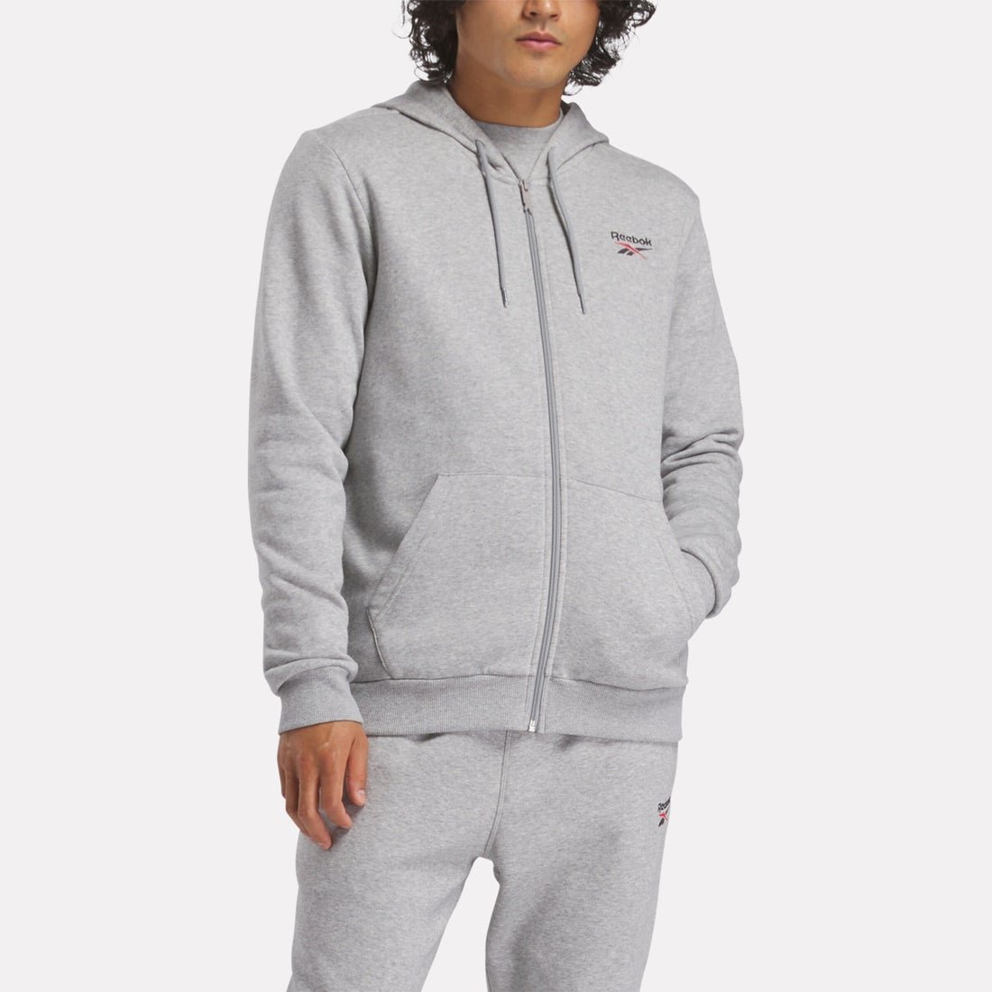 【SALE／54%OFF】Reebok アイデンティティ フリース / IDENTITY SL FLEECE FZ リーボック トップス パーカー・フーディー ネイビー ブラック グレー【送料無料】
