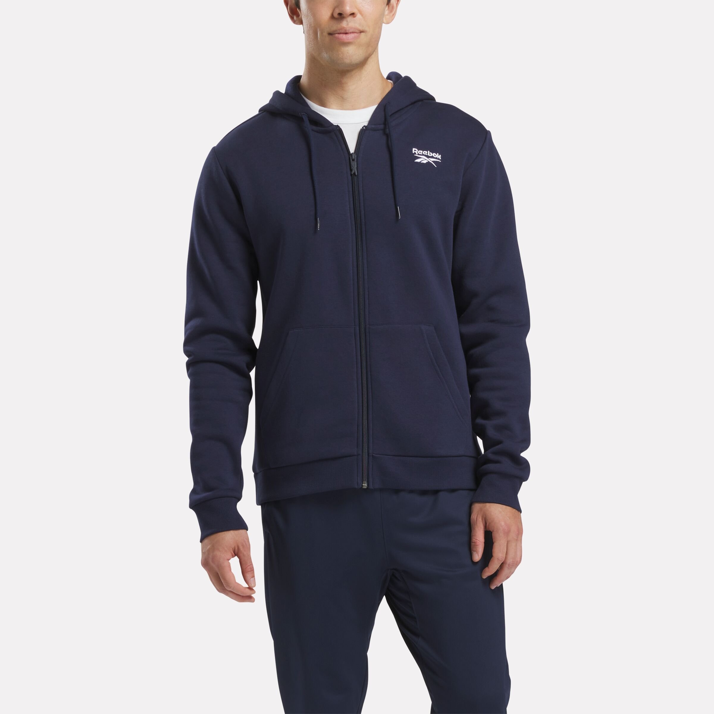 【SALE／54%OFF】Reebok アイデンティティ フリース / IDENTITY SL FLEECE FZ リーボック トップス パーカー・フーディー ネイビー ブラック グレー【送料無料】