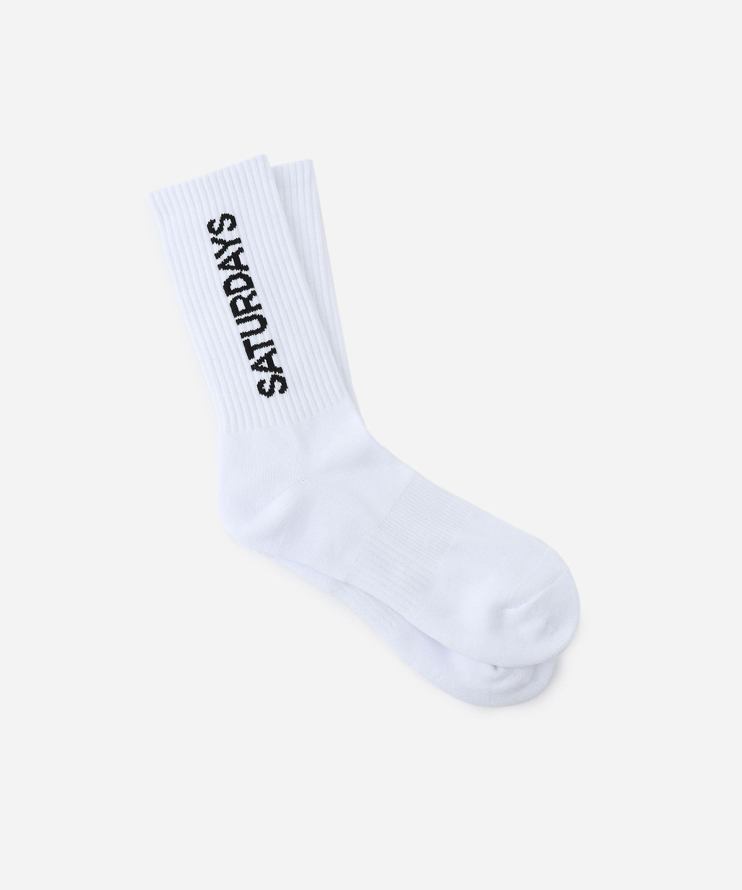 Saturdays NYC LOGO SOCK サタデーズ　ニューヨークシティ 靴下・レッグウェア 靴下 ブラック ホワイト