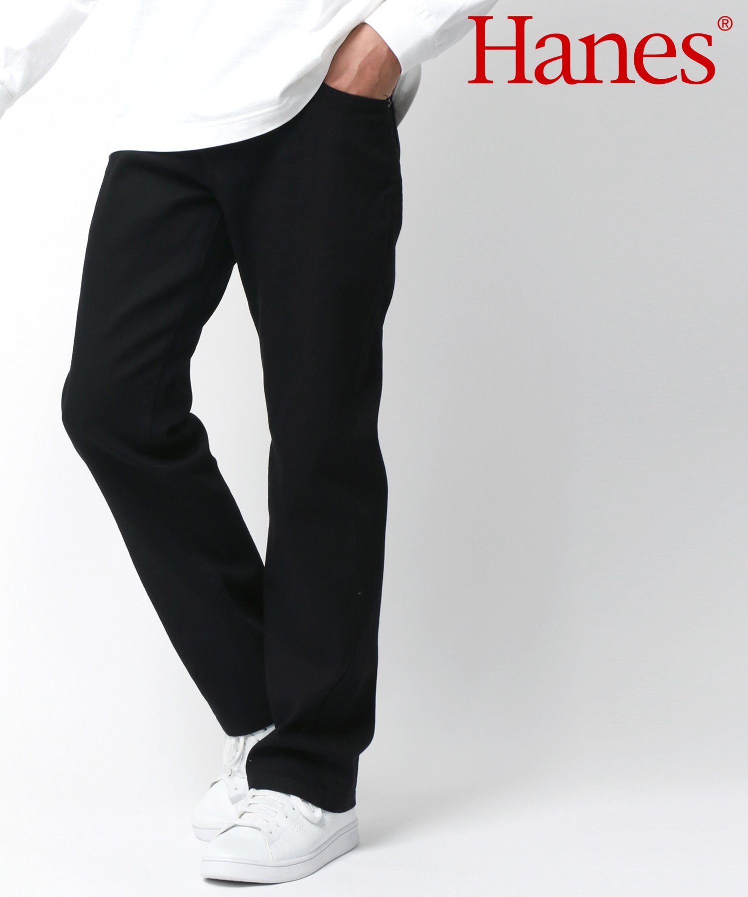 【SALE／38%OFF】Hanes Hanes へインズ ジーンズ メンズ ストレッチ デニム ジーパン ストレッチパンツ レギュラー ストレート マルカワ パンツ ジーンズ・デニムパンツ ブラック ブルー ネイビー