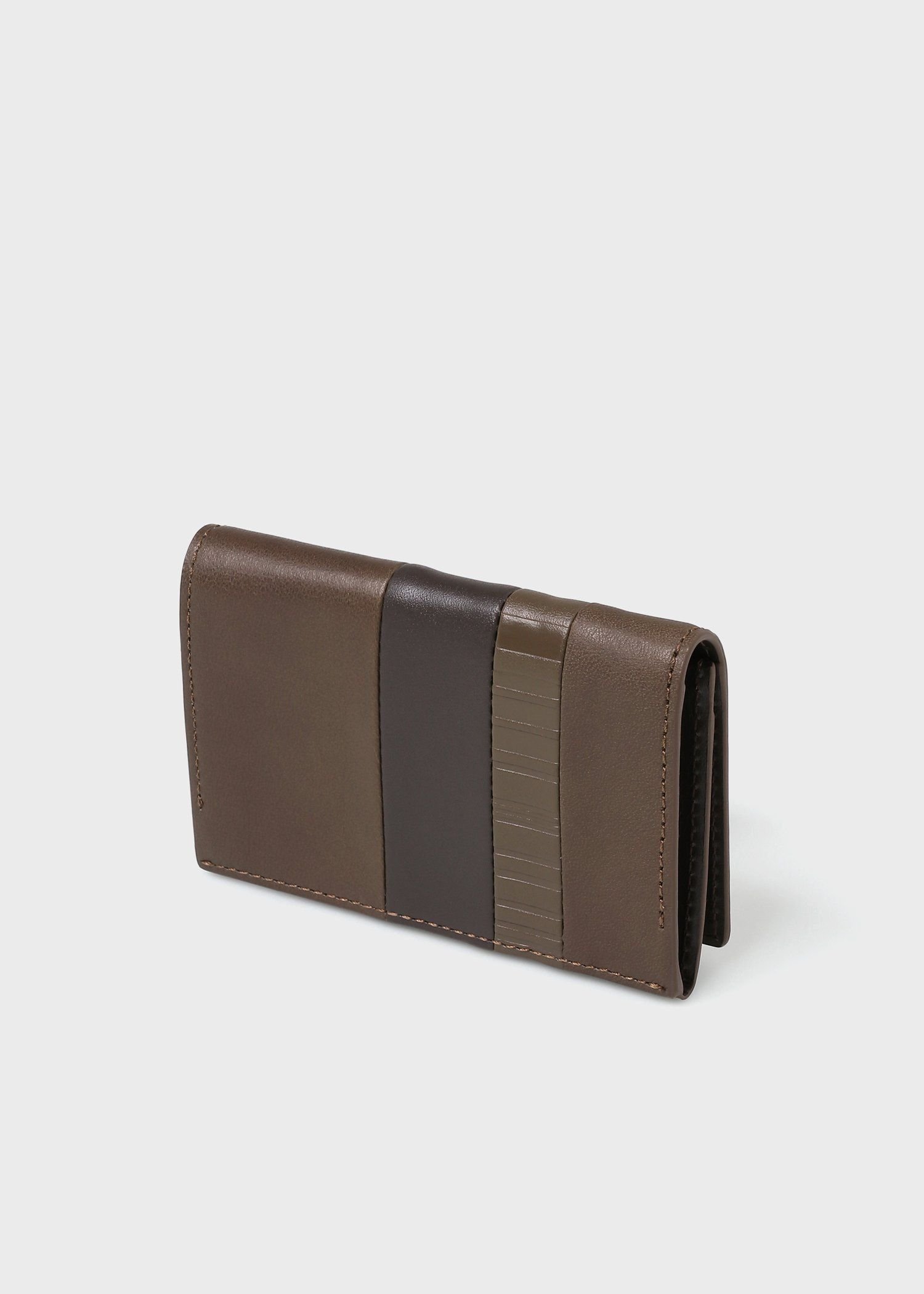 【SALE／30%OFF】Paul Smith レザーパッチワーク 名刺入れ ポール・スミス 財布・ポーチ・ケース 財布 カーキグリーン ブラック【送料無料】