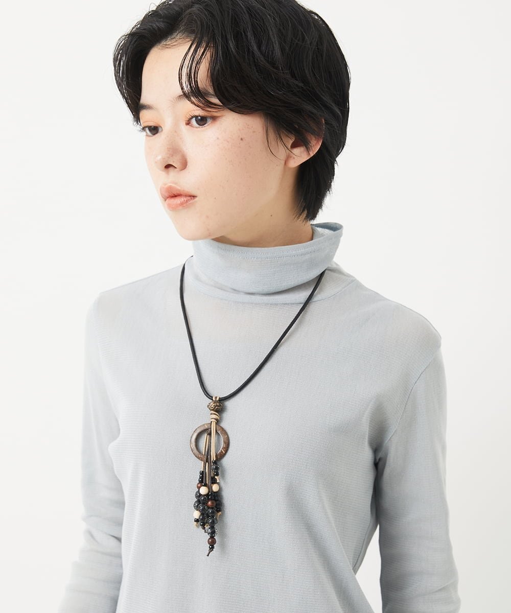 【SALE／50%OFF】GIANNI LO GIUDICE（小さいサイズ） [日本製]カカモラフリンジネックレス メゾンドゥサンク アクセサリー・腕時計 ネックレス ベージュ【送料無料】