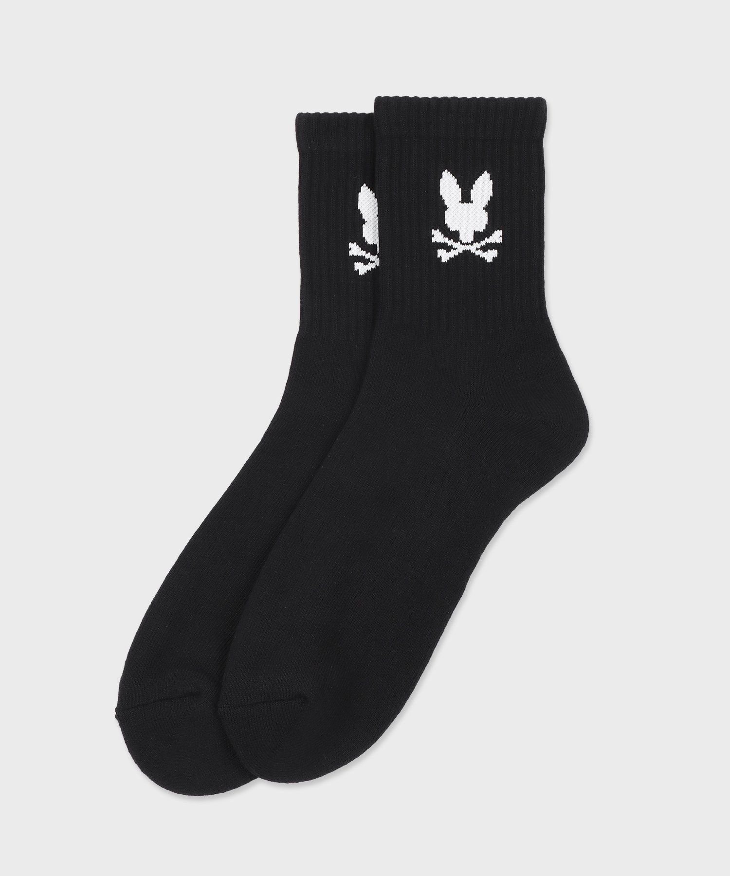 Psycho Bunny シルエットBUNNY ミドルソックス サイコバニー ファッション雑貨 その他のファッション雑貨 ホワイト ブラック