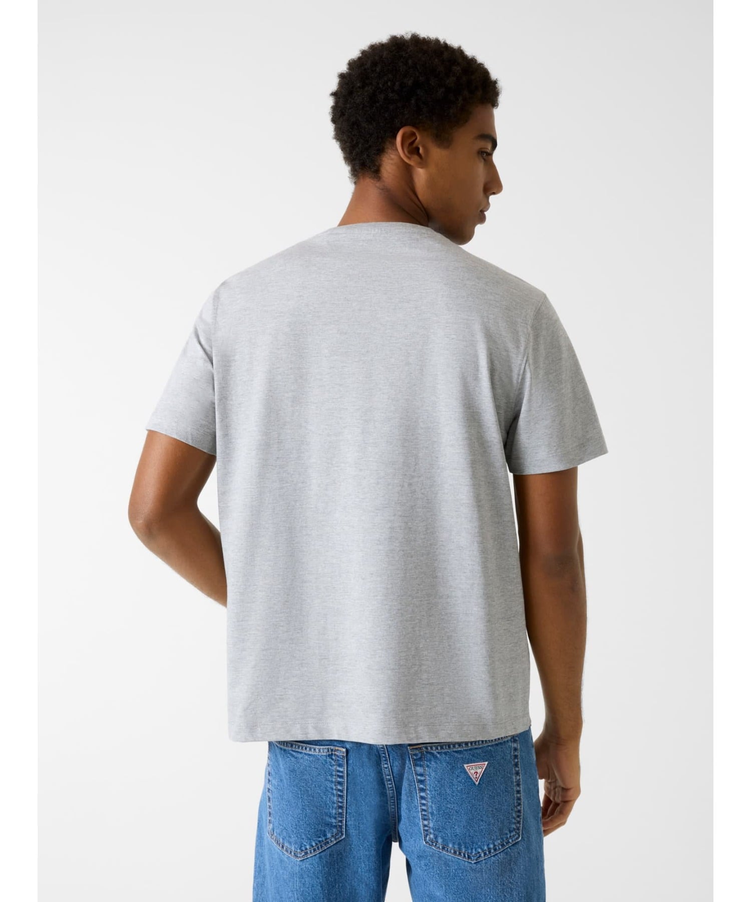 GUESS JEANS Tシャツ (M)TRADEMARK Tee ゲス トップス カットソー・Tシャツ グレー ブラック