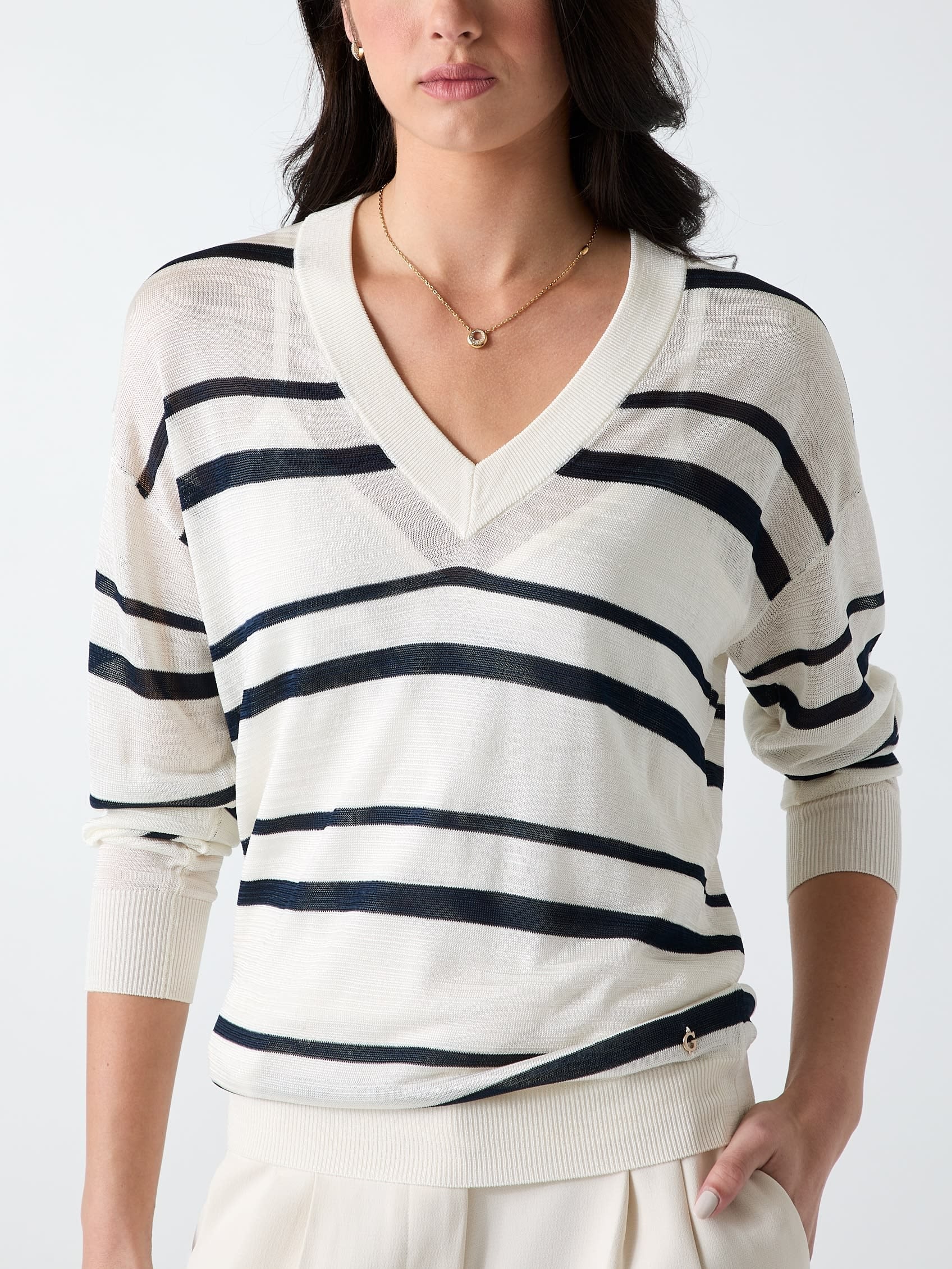 GUESS/(W)SUMMER Sweater ゲス トップス ニット ホワイト