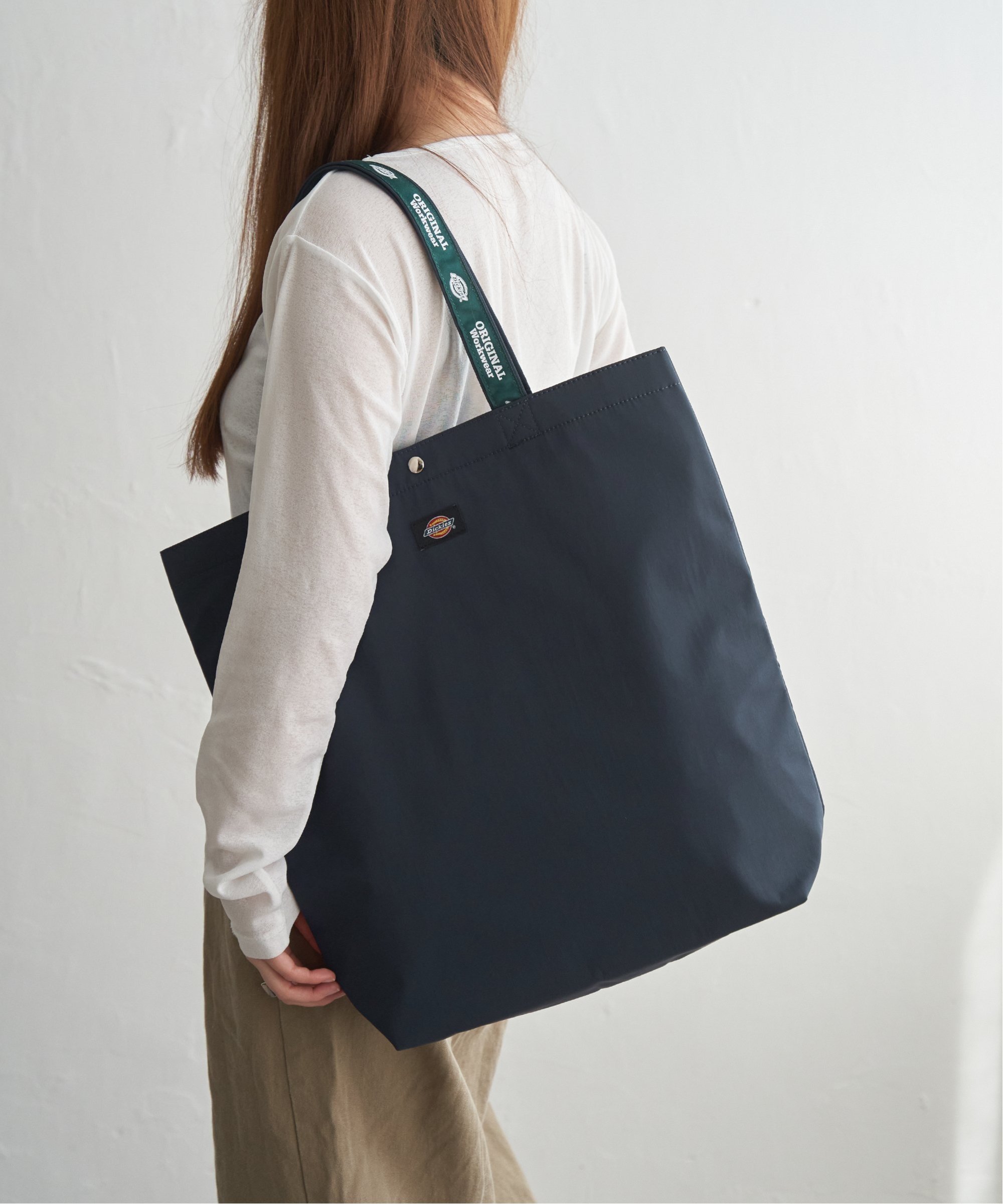 ikka Dickies ディッキーズ ロゴテープトートバッグ イッカ バッグ その他のバッグ グレー ブルー ブラック