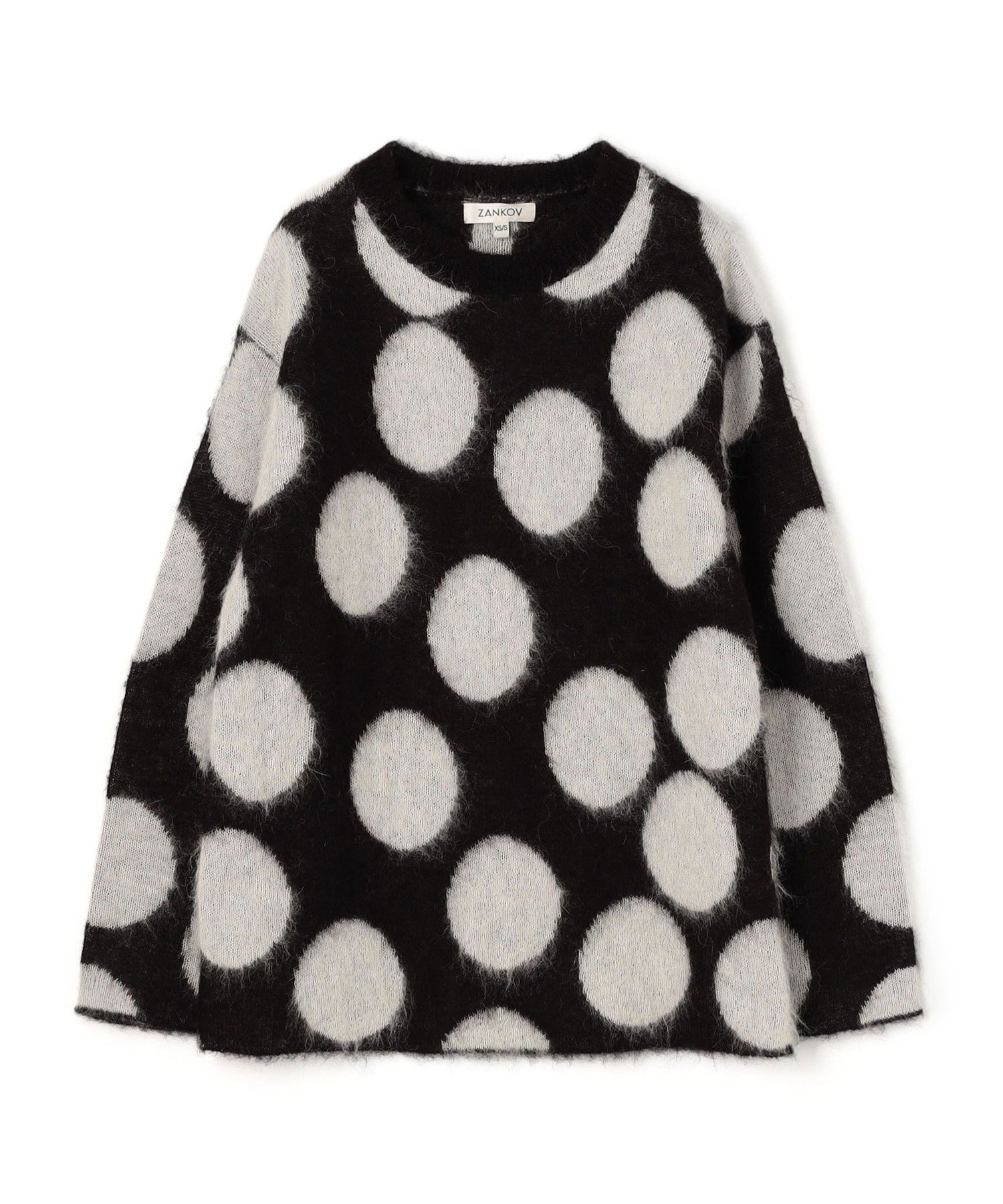 【SALE／40%OFF】TOMORROWLAND BUYING WEAR ZANKOV LEWIS ドットパターンニット トゥモローランド トップス ニット ブラック【送料無料】