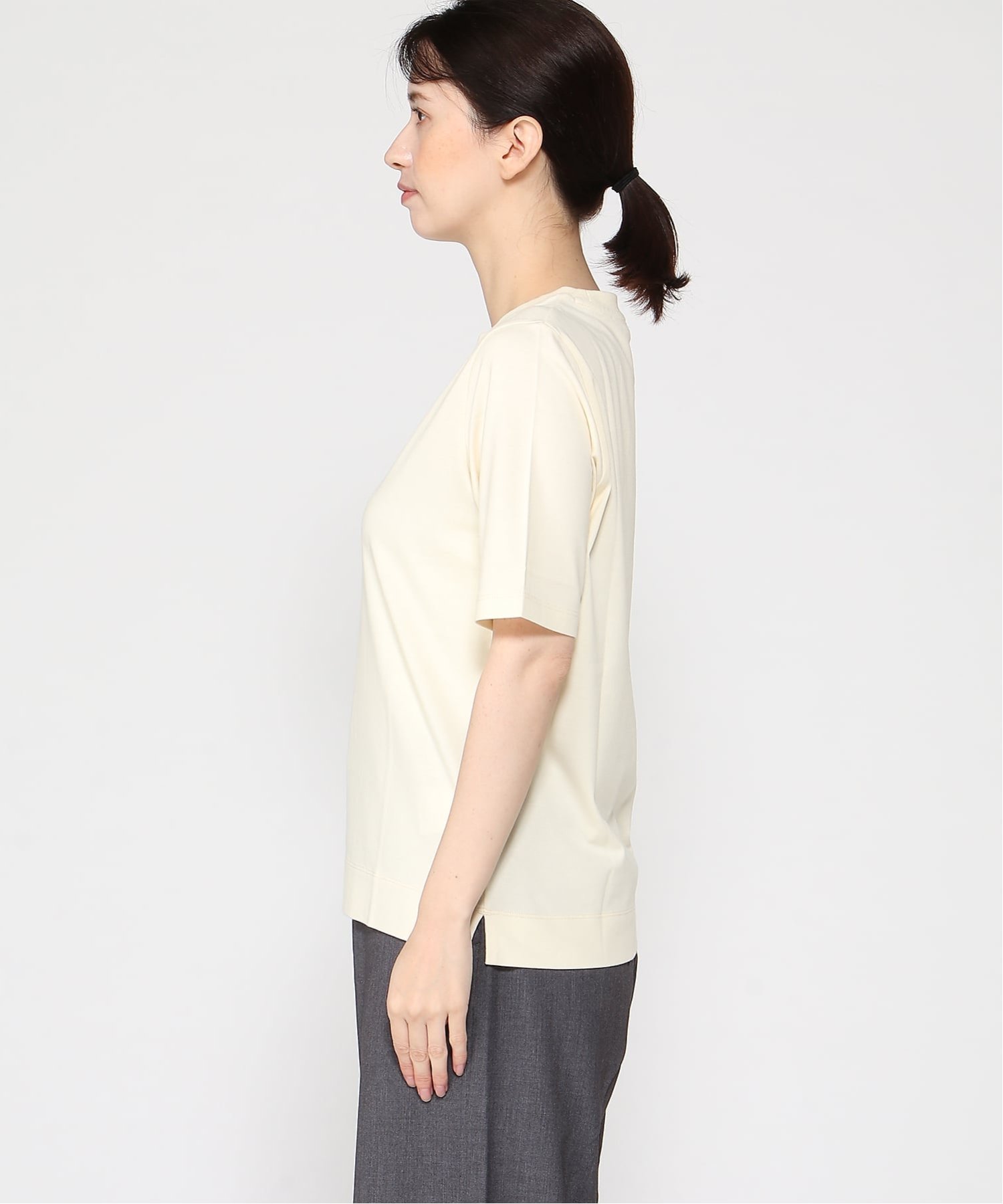 (W)グラフィックプリント 半袖Tシャツ クロコダイル トップス カットソー・Tシャツ ホワイト ブラウン