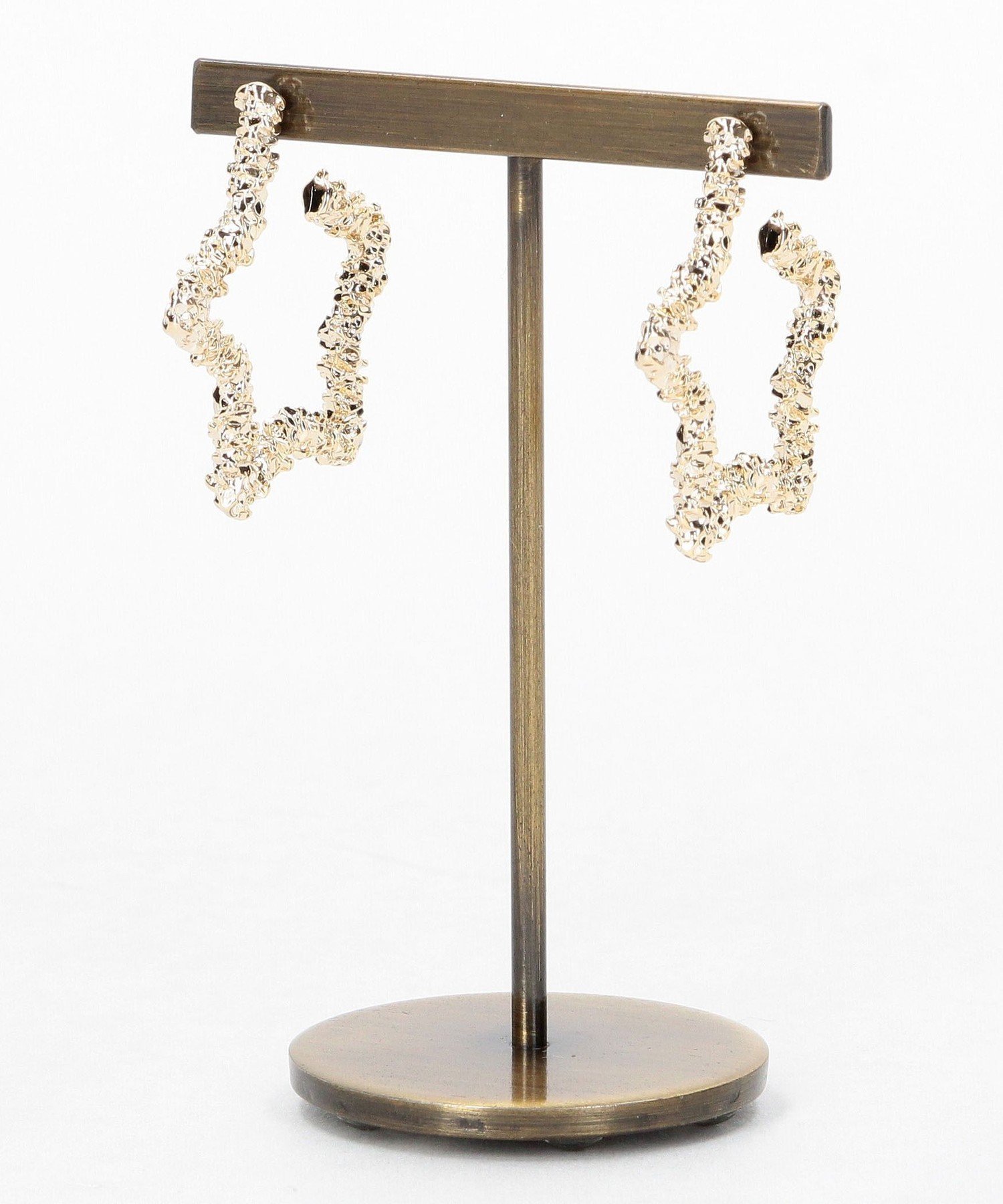MICO COULIER クラッシュメタルスターピアス ノーリーズ アクセサリー・腕時計 ピアス ゴールド シルバー