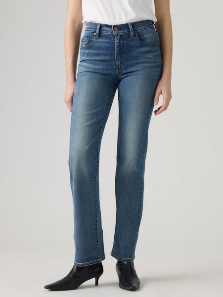 Levi's 723 ハイライズストレート ジーンズ ミディアムインディゴ リーバイス パンツ ジーンズ・デニムパンツ ネイビー【送料無料】