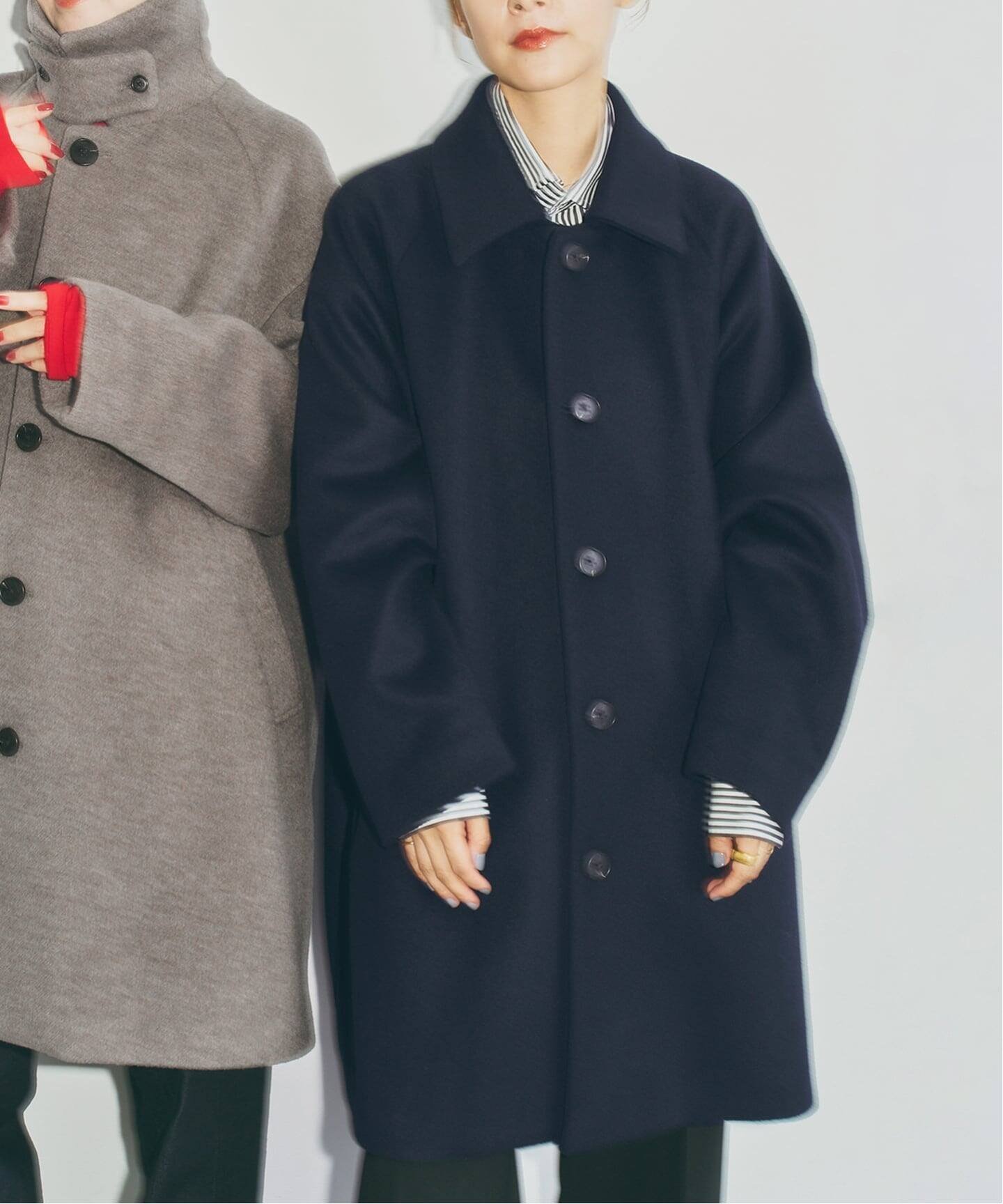 Spick & Span 《40周年 別注 / 予約》TICCA / ティッカ ステンカラーコート スピックアンドスパン ジャケット・アウター ステンカラーコート ネイビー ベージュ ブラウン