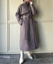 【SALE/53%OFF】JUNOAH 2wayスタンドカラーヨークコート ジュノア ジャケット・アウター トレンチコート パープル【送料無料】