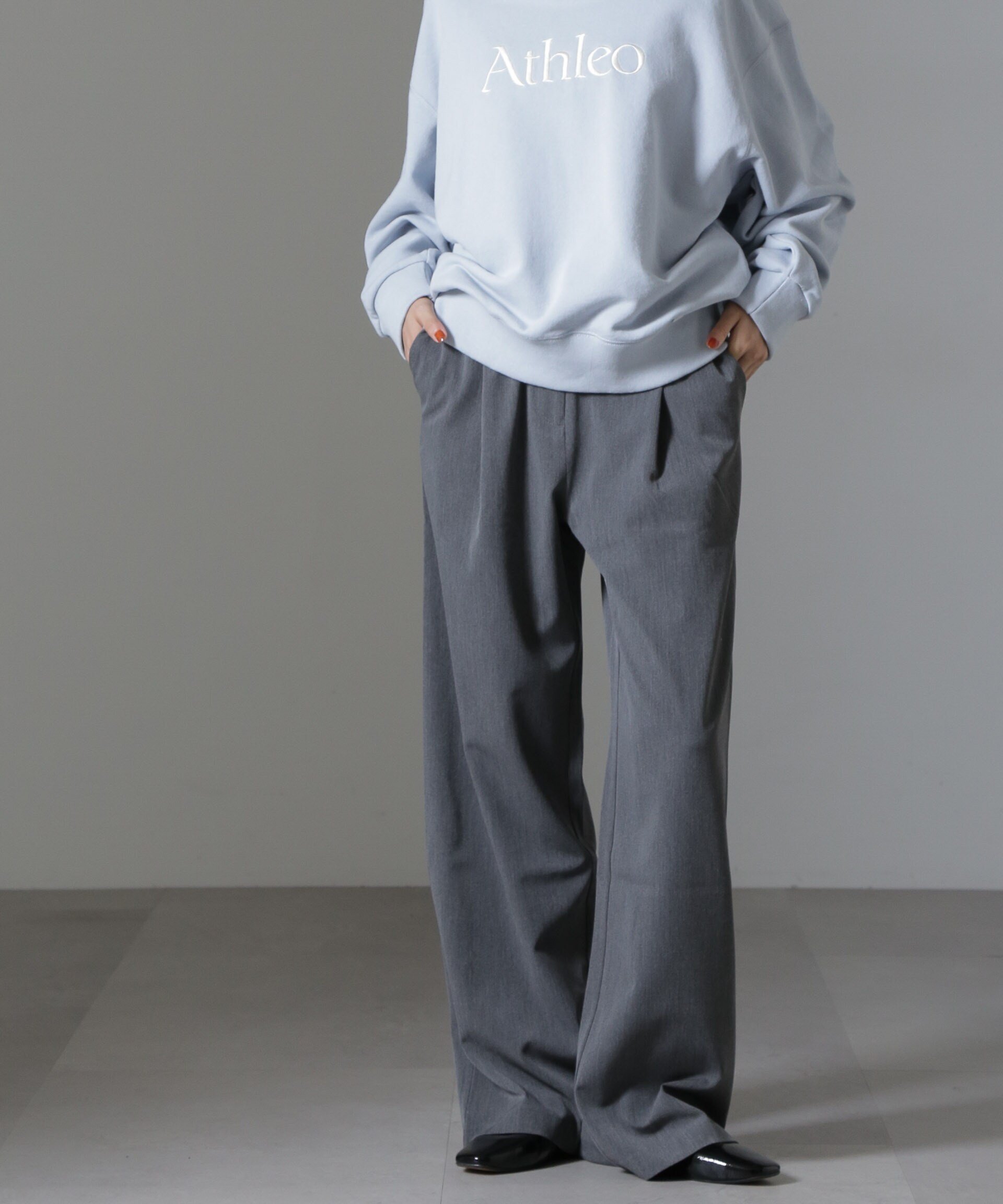 NANO universe RITA ROW/MUGA PANTS ナノユニバース パンツ その他のパンツ グレー