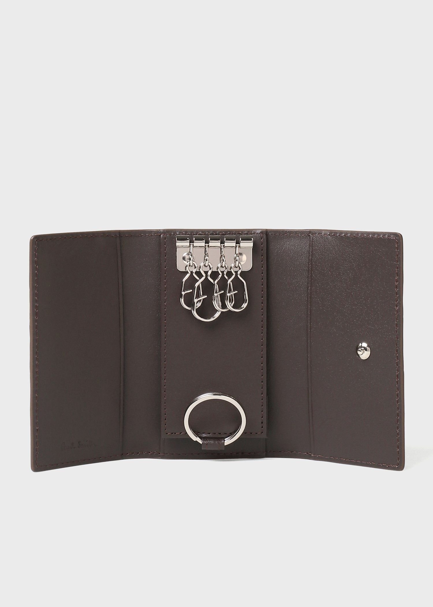 【SALE／30%OFF】Paul Smith レザーパッチワーク キーケース ポール・スミス 財布・ポーチ・ケース 財布 カーキグリーン ブラック【送料無料】