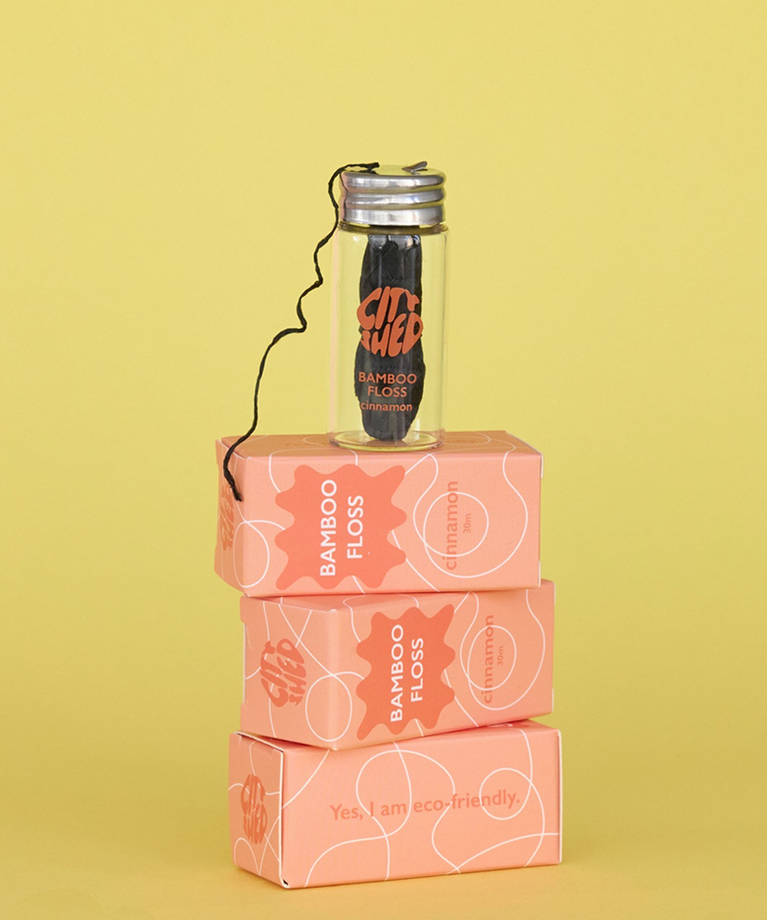 CITY SHED バンブーデンタルフロス シナモン ジュエルアディクト ボディケア・オーラルケア その他のボディケア・オーラルケア ピンク