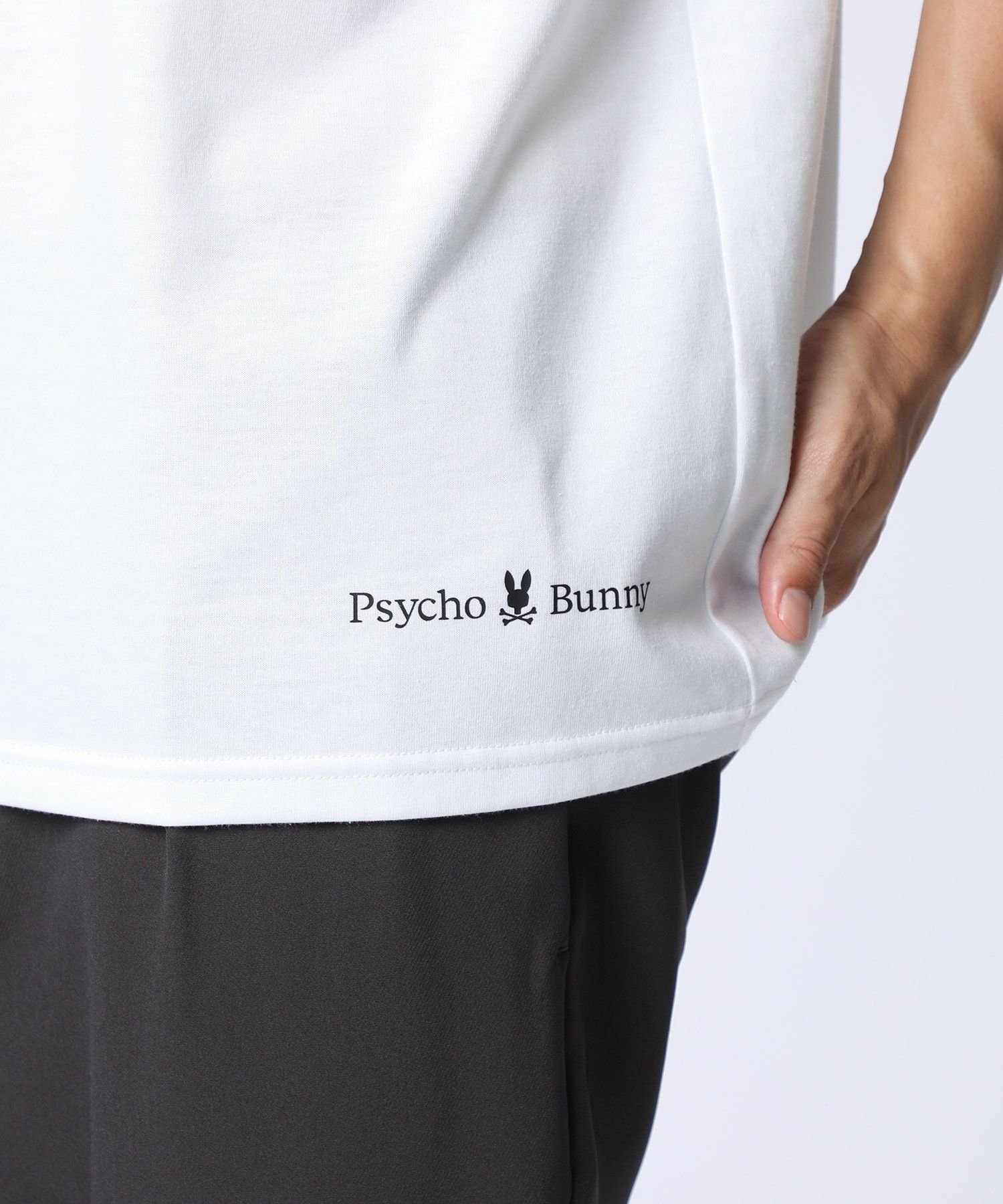 Psycho Bunny [WEB限定]ワンポイントロゴ ビッグシルエットTシャツ サイコバニー トップス カットソー・Tシャツ ブラック ホワイト【送料無料】