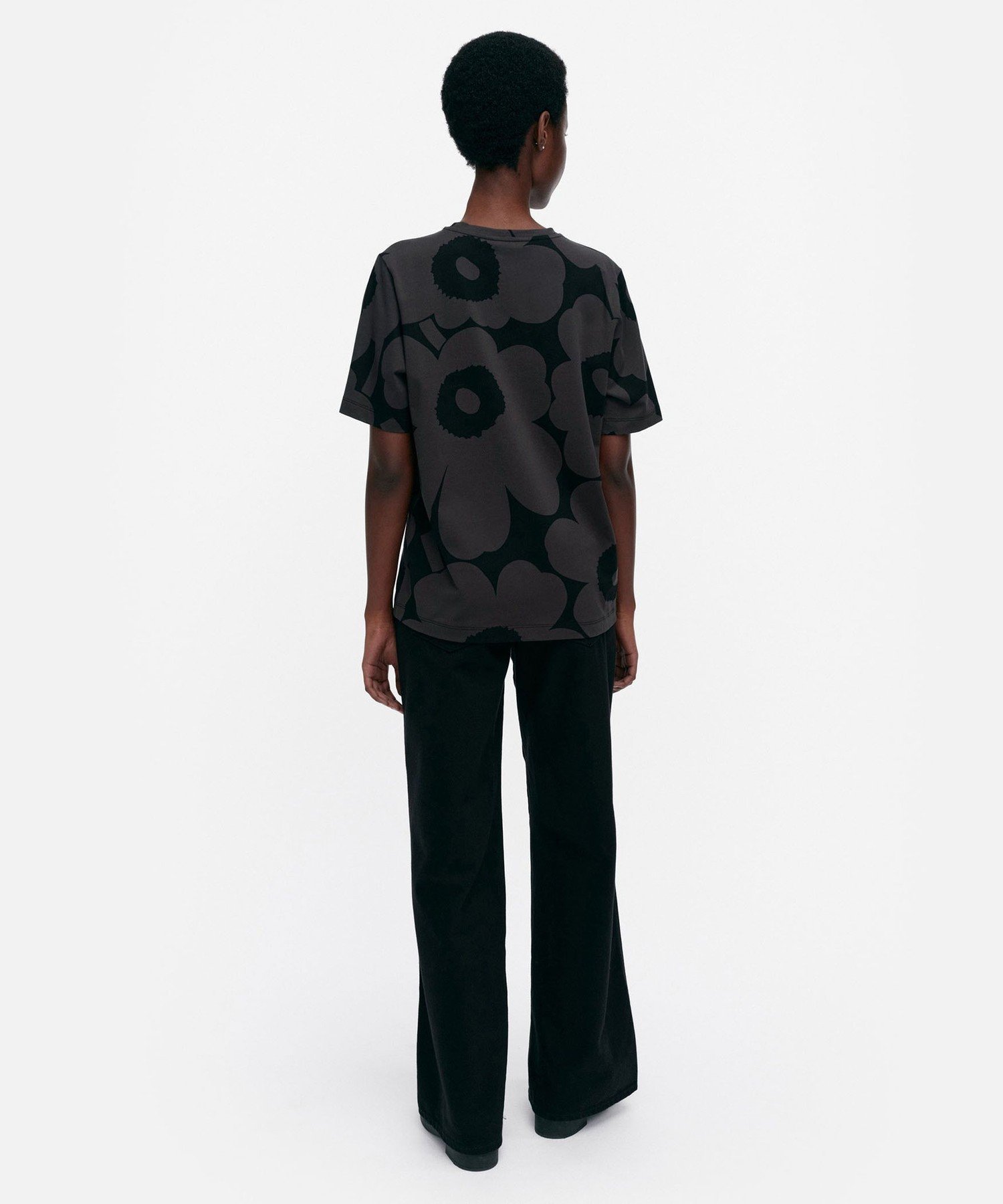 Tunnit Unikko Tシャツ マリメッコ トップス シャツ・ブラウス ブラック