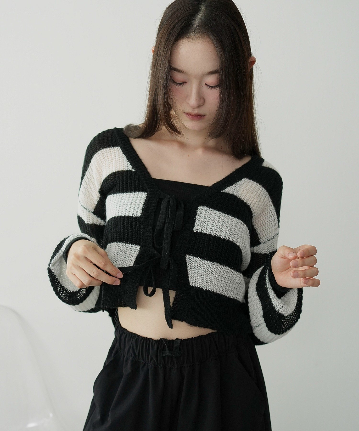 【SALE／44%OFF】WEGO LADY'S モヘアタッチ2WAYリボンカーデ ウィゴー トップス ニット ホワイト