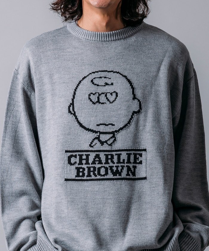 【SALE／10%OFF】FREAK'S STORE PEANUTS/ピーナッツ 別注 リラックスフィット ジャガード クルーネック..