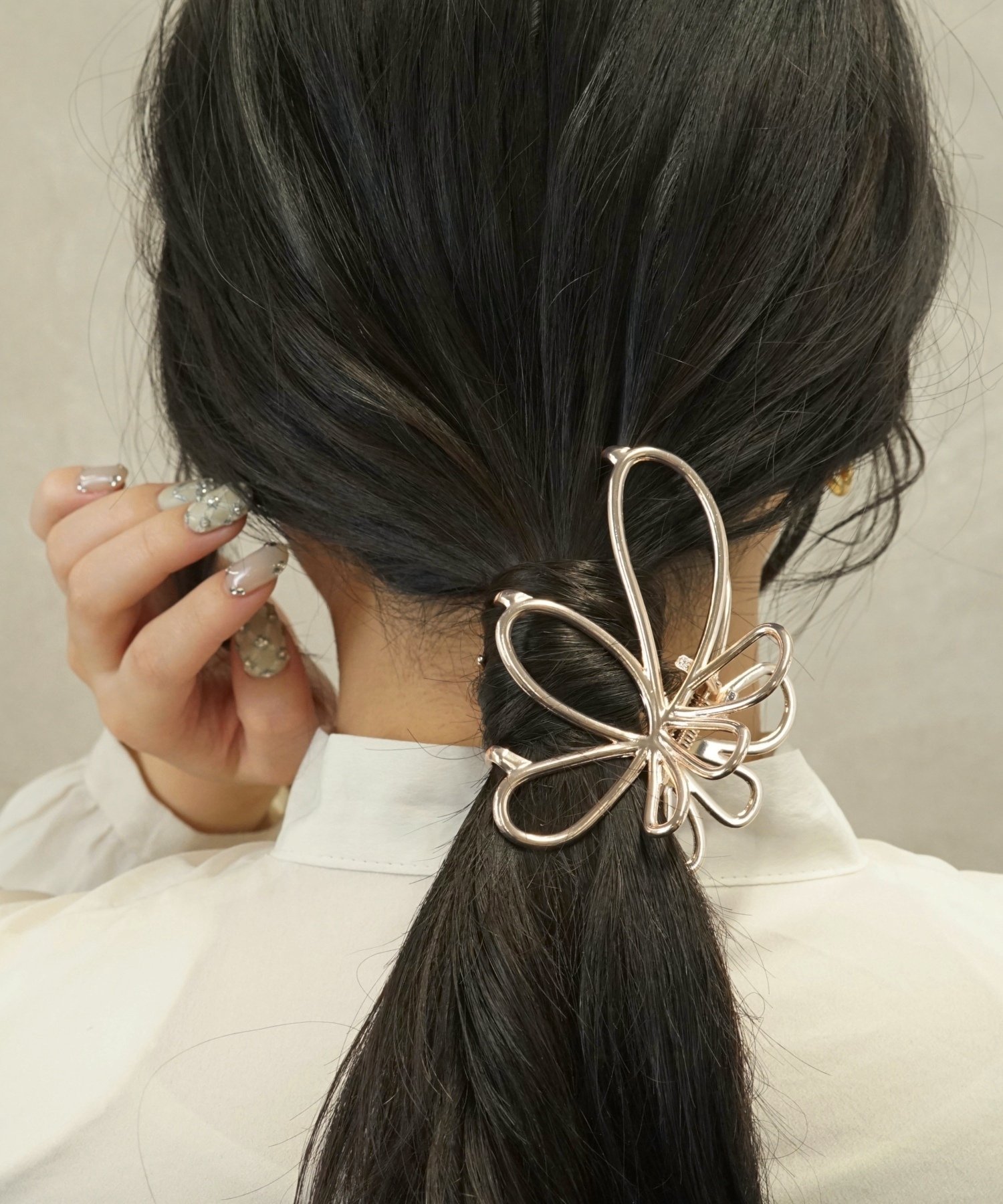 Heartdance ピンクゴールドメッキ フラワーモチーフバンスクリップ ハートダンス ヘアアクセサリー バレッタ・ヘアクリップ・ヘアピン ゴールド