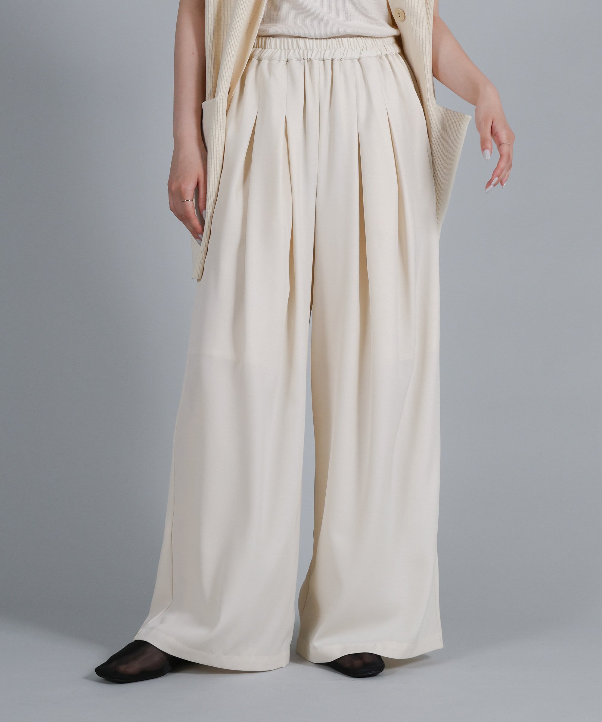 SELECT MOCA 【Et】Twill Gathered Easy Wide Pants セレクトモカ パンツ その他のパンツ