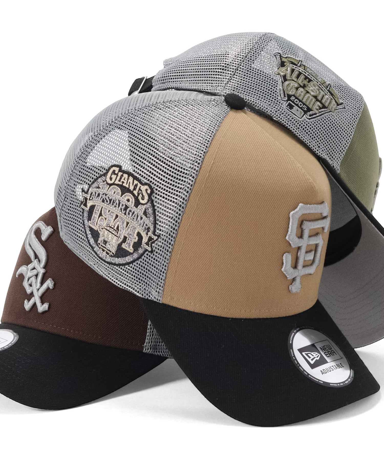 NEW ERA ニューエラメッシュキャップ 9FORTY-A サイドパッチMLB ONSPOTZ別注 オンスポッツ 帽子 キャップ カーキグリーン グリーン【送料無料】