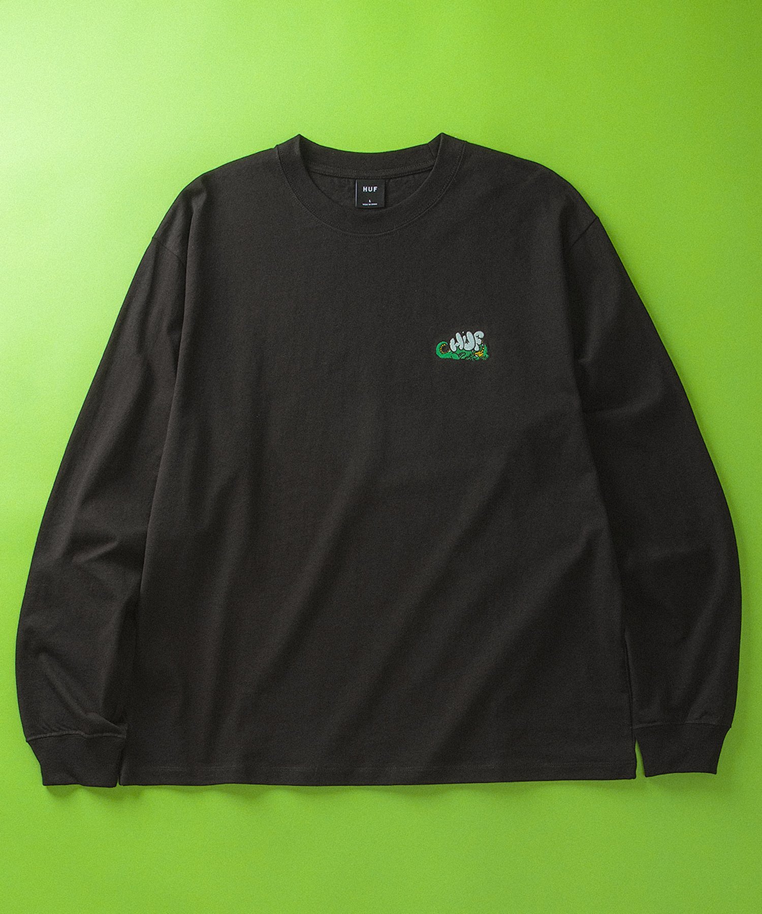 MAGIC DRAGON LS TEE / HUF ハフ ロングスリーブTシャツ ハフ トップス カットソー・Tシャツ ホワイト ピンク ブラック