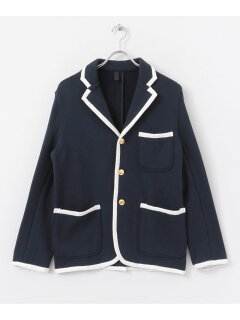 Piped Blazer C5J-14-UF04: Navy Piped Blazer C5J-14-UF04: Navy