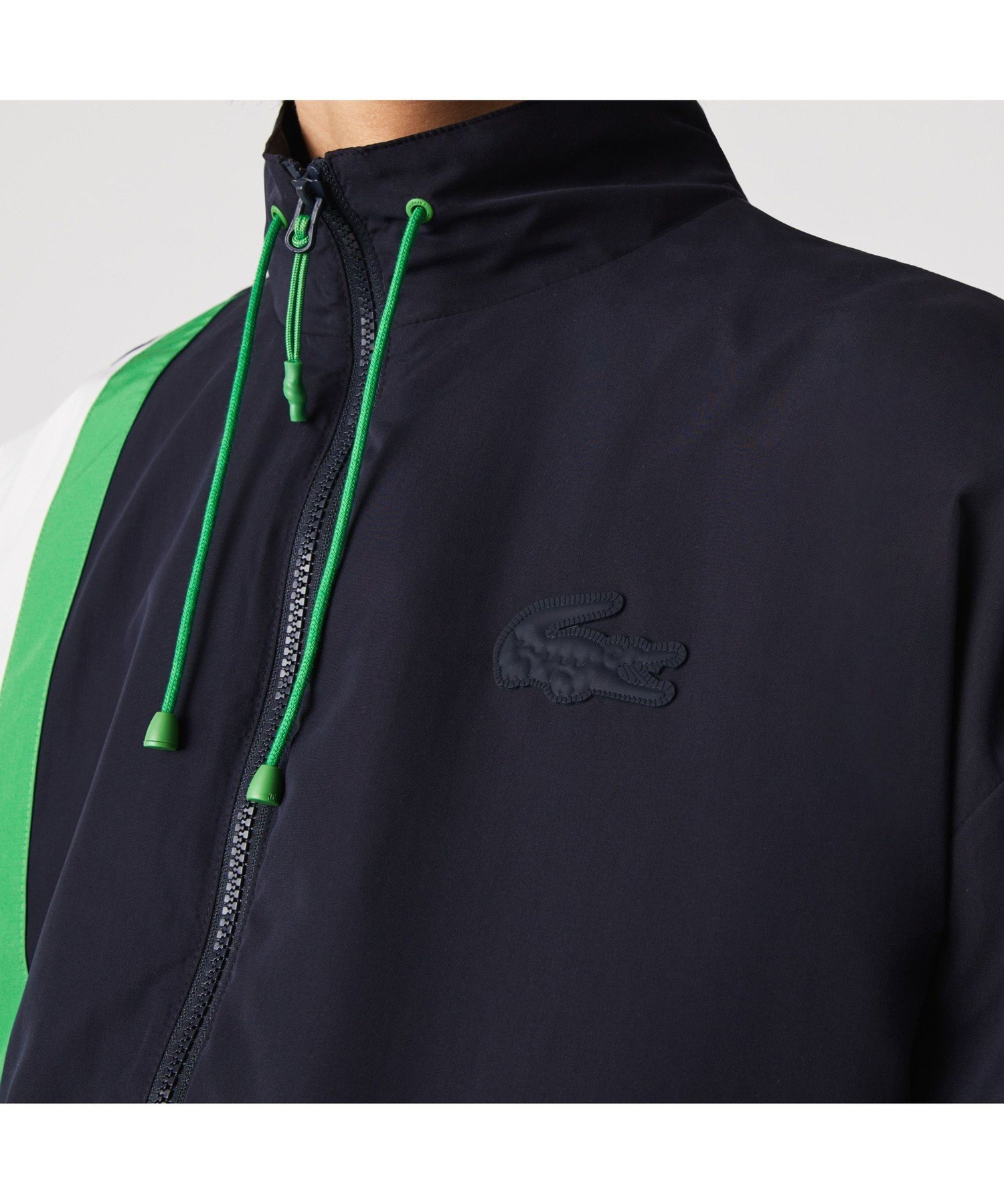 【SALE／30%OFF】LACOSTE アシンメトリーカラーブロックジップジャケット ラコステ コート/ジャケット ブルゾン ネイビー【送料無料】