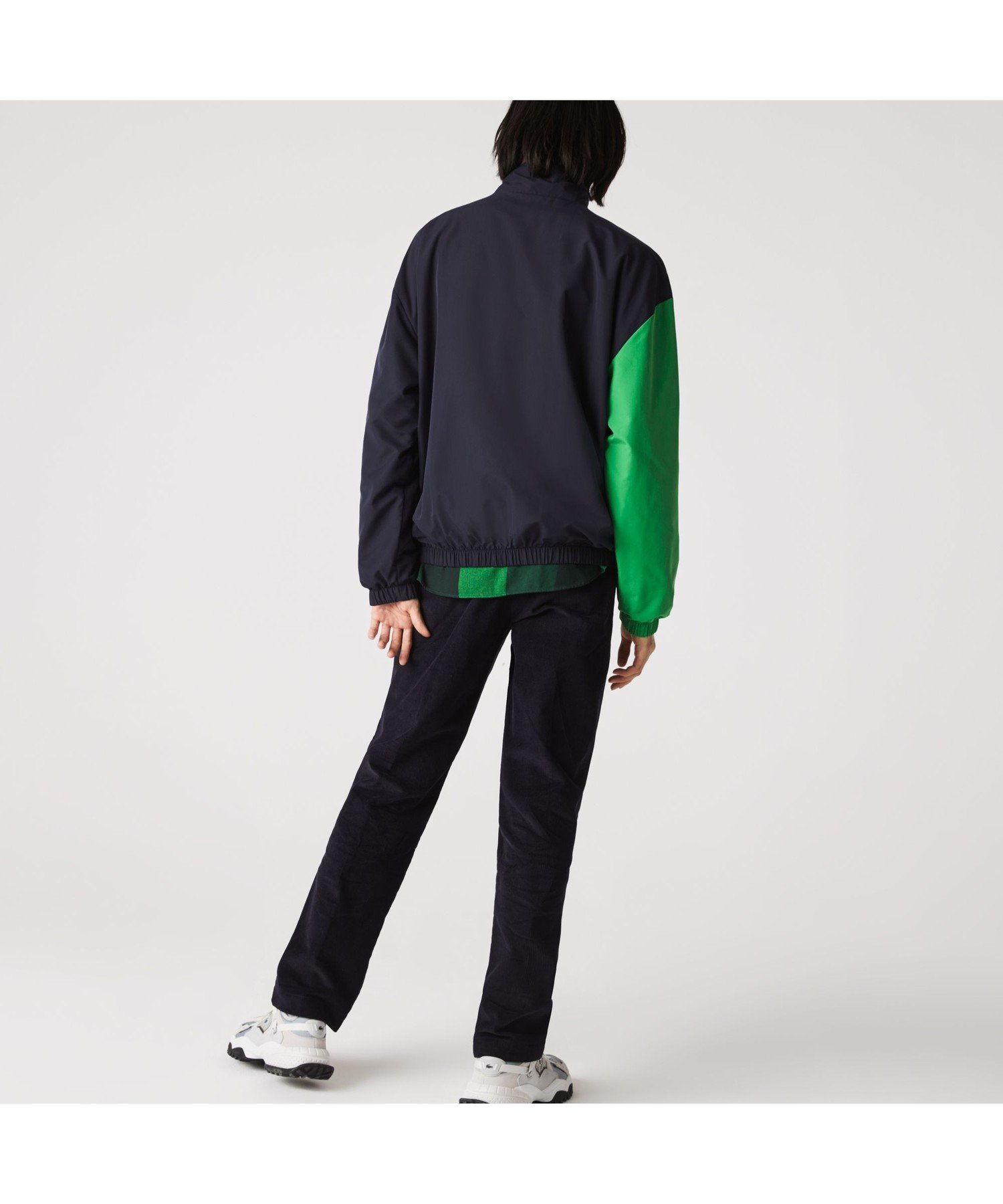 【SALE／30%OFF】LACOSTE アシンメトリーカラーブロックジップジャケット ラコステ コート/ジャケット ブルゾン ネイビー【送料無料】