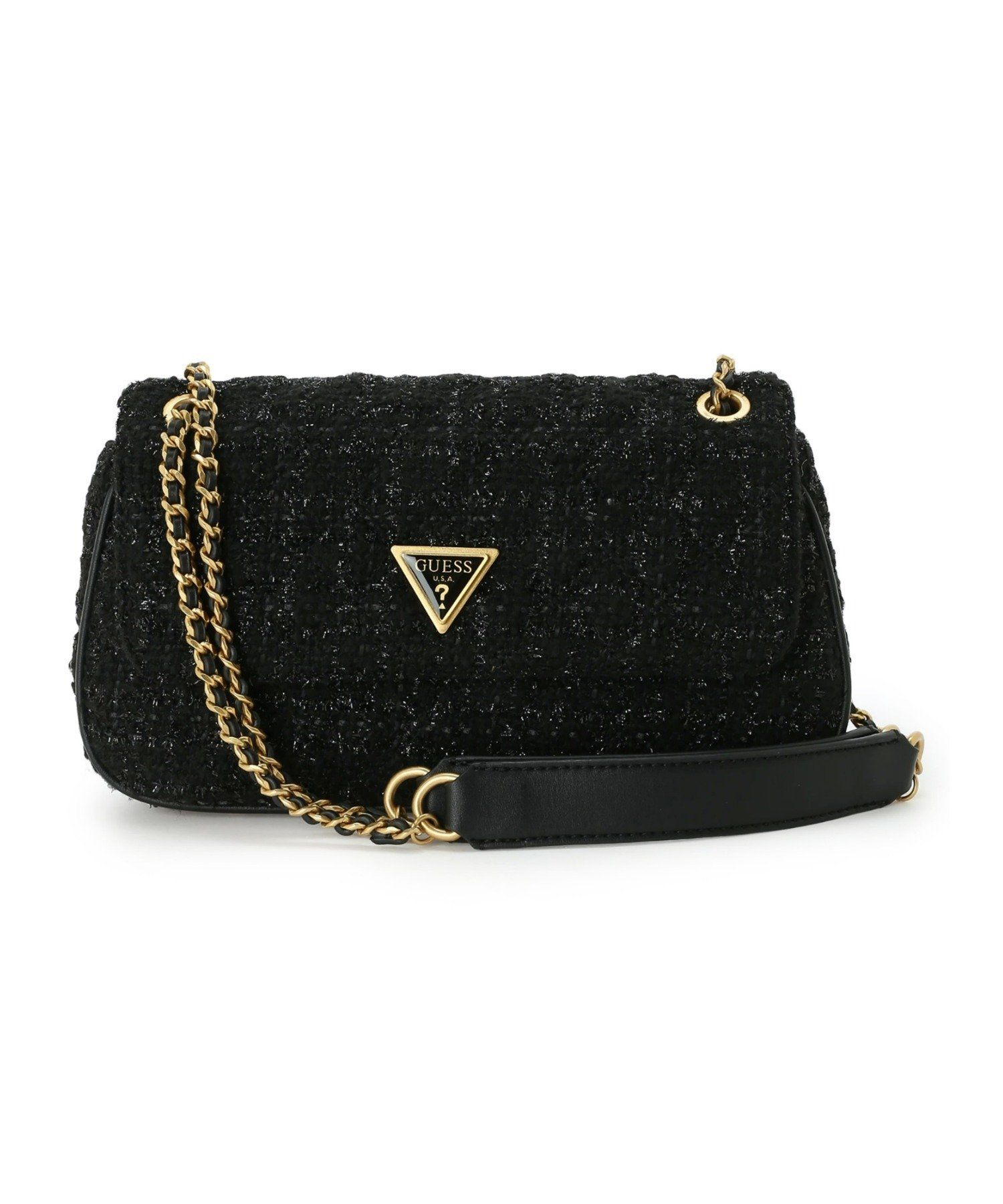 GUESS GUESS クロスボディバッグ (W)GIULLY Crossbody Flap ゲス バッグ ハンドバッグ ブラック