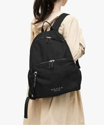 TOCCA 【A4サイズ収納可】【WEB限定&一部店舗限定】CAROVANA BACKPACK 10ポケットバックパック トッカ バッグ リュック・バックパック ブラック ベージュ【送料無料】