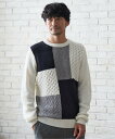 【SALE／50%OFF】ikka 【おっさんずラブ着用商品】ブロックスジャガードニット イッカ トップス その他のトップス ホワイト グレー ネイビー