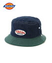 Dickies Dickies/(U)DK EX WAPPEN BUCKET HAT ハンドサイン 帽子 ハット ブルー ネイビー ホワイト ブラック