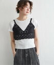 【SALE/24%OFF】notch. かぎ針キャミソール ノッチ トップス ニット ブラック ベージュ
