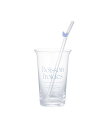 Francfranc タイポ ストロー付きガラスタンブラー ブルー フランフラン 食器・調理器具・キッチン用品 グラス・マグカップ・タンブラー ブルー