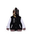 A BATHING APE MILO SHARK HOODIE SWEAT VARSITY JACKET ア ベイシング エイプ ジャケット・アウター スタジャ...