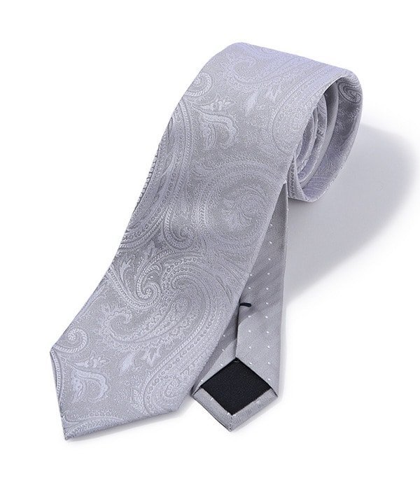 MEN'S BIGI シャドーペイズリー*ドット柄シルクネクタイ メンズ ビギ スーツ・フォーマル ネクタイ・蝶ネクタイ ワインレッド ブルー ベージュ シルバー【送料無料】