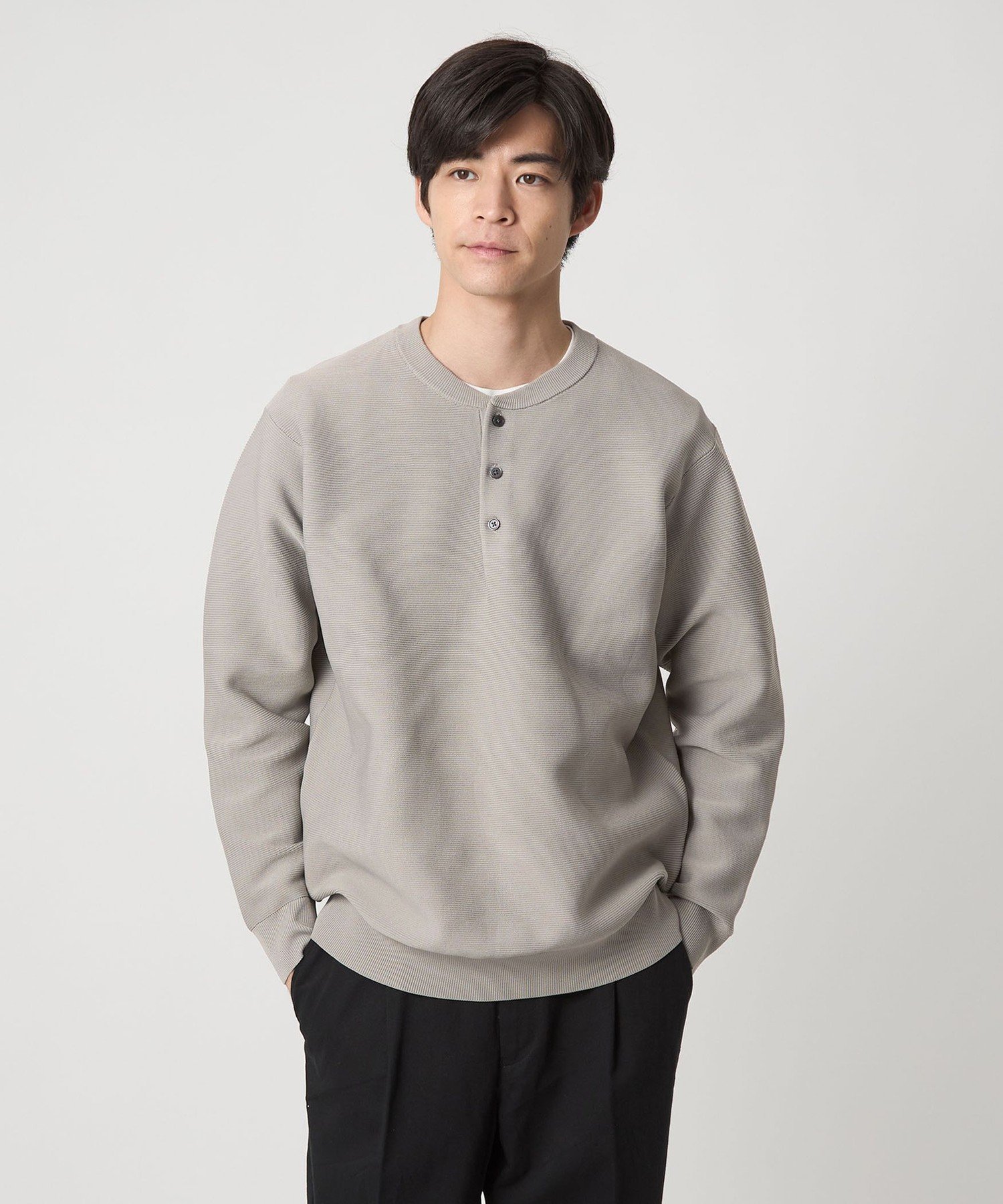 UNITED ARROWS green label relaxing 【WEB限定】ガーターヘンリー ニット ユナイテッドアローズ グリ..