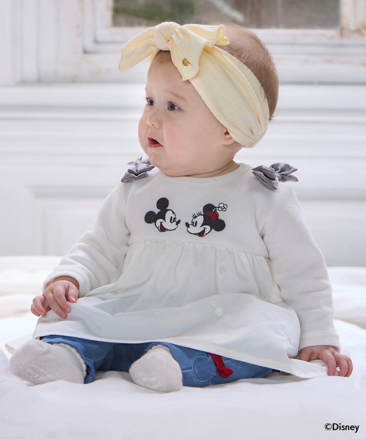 petit main 【Disney】【リンク】ドッキングOPロンパース ナルミヤオンライン マタニティウェア・ベビー用品 ロンパース・カバーオール ネイビー ホワイト ピンクのサムネイル