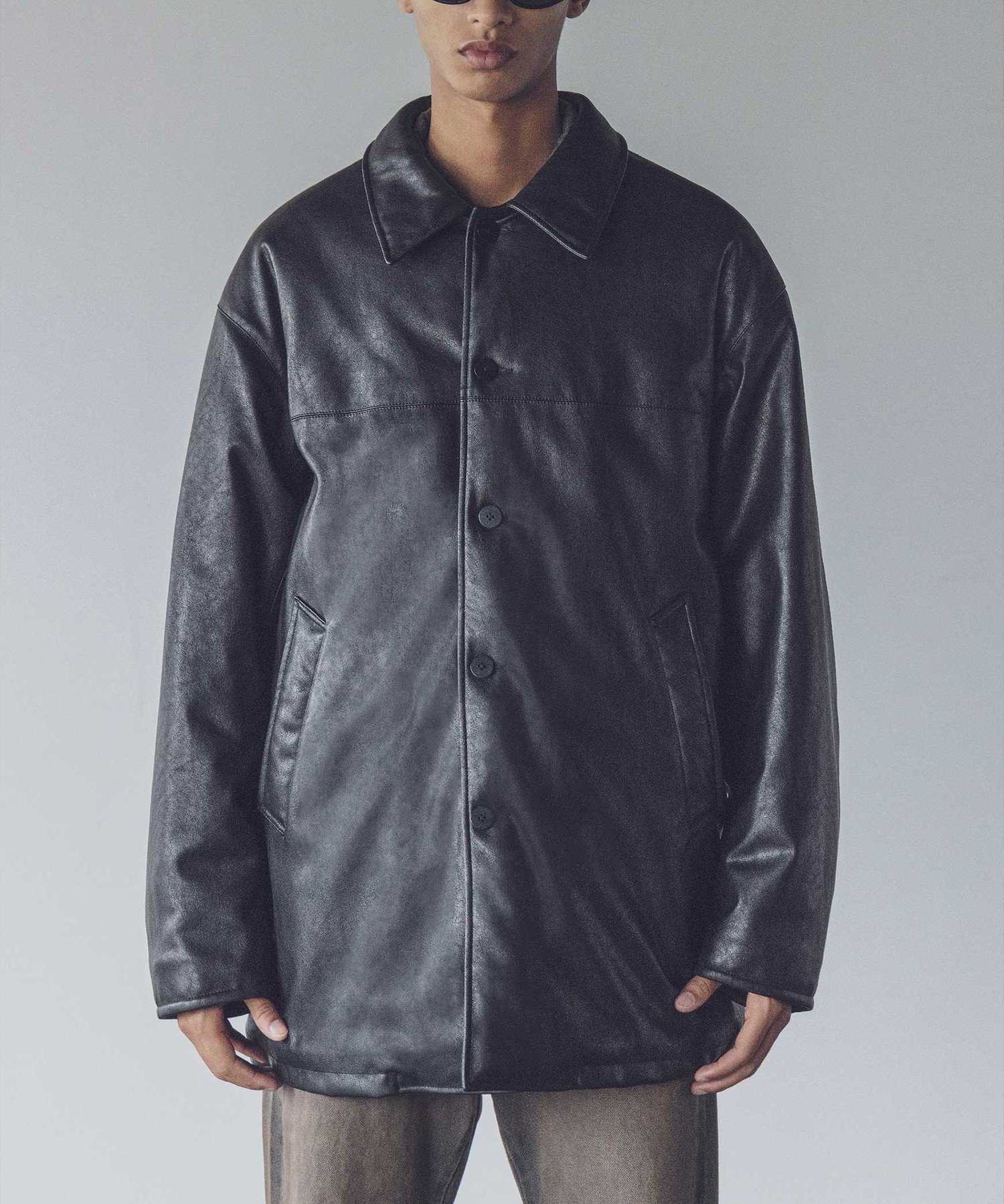 【SALE/50%OFF】monkey time BEAUTY&YOUTH UNITED ARROWS パデッド レザーライク カー コート ユナイテッドアロー...