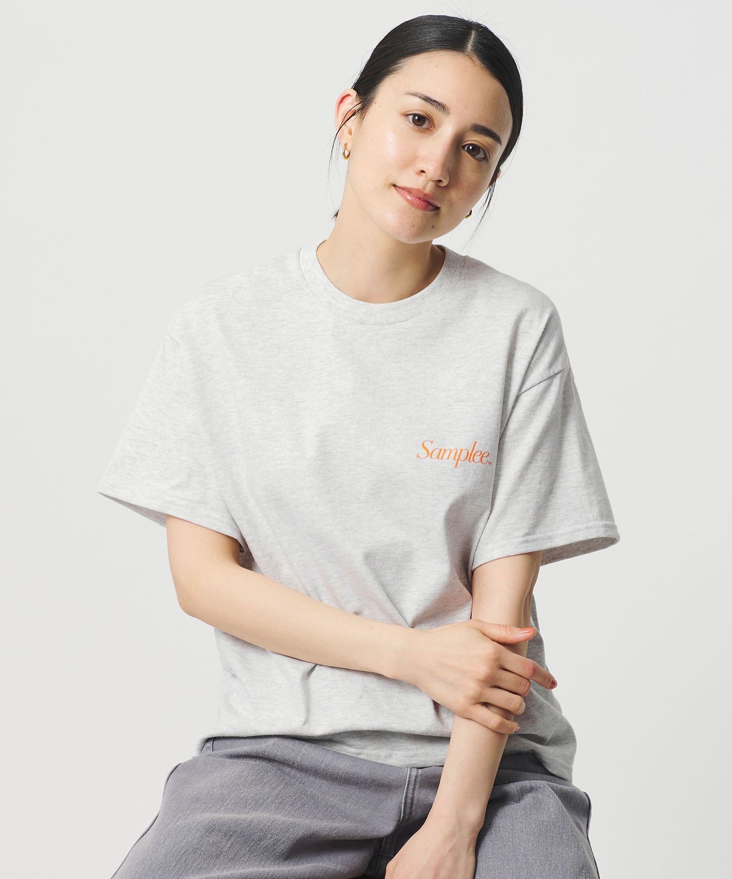 【別注】＜Samplee＞ショートスリーブ Tシャツ ライトグレー ビューティー＆ユース ユナイテッドアローズ トップス カットソー・Tシャツ グレー