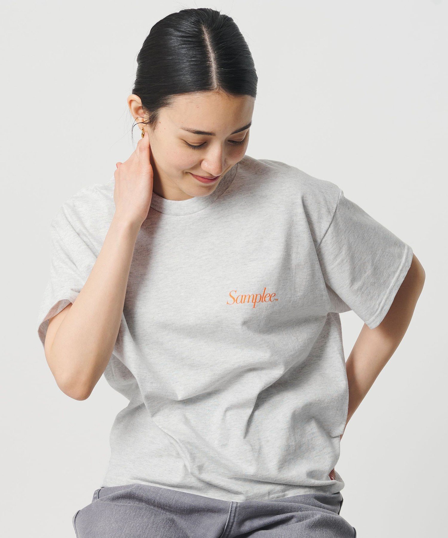 【別注】＜Samplee＞ショートスリーブ Tシャツ ライトグレー ビューティー＆ユース ユナイテッドアローズ トップス カットソー・Tシャツ グレー