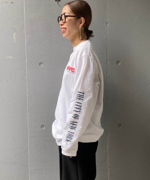GOOD ROCK SPEED (グッドロックスピード) NYCロングTシャツ/NO PARKING/UNISEX ビーセカンド トップス カットソー・Tシャツ ホワイト