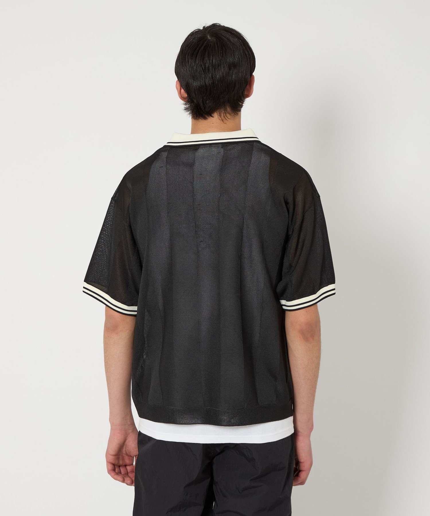 【SALE／50%OFF】monkey time BEAUTY&YOUTH UNITED ARROWS シアー スポーツ ニット ユナイテッドアローズ アウトレット トップス ニット ブラック【送料無料】