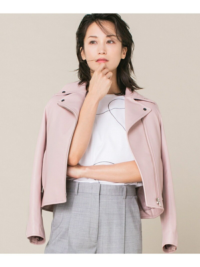 JOSEPH HOMME スムースレザー ジャケット ジョゼフ オム ジャケット・アウター ライダースジャケット レッド ピンク ベージュ ブラック グレー【送料無料】のサムネイル