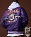 アヴィレックス 【SALE／30%OFF】AVIREX 《COLLECTION》VARSITY JACKET CROWN LOGO / バーシティジャケット アヴィレックス ジャケット・アウター ライダースジャケット パープル【送料無料】