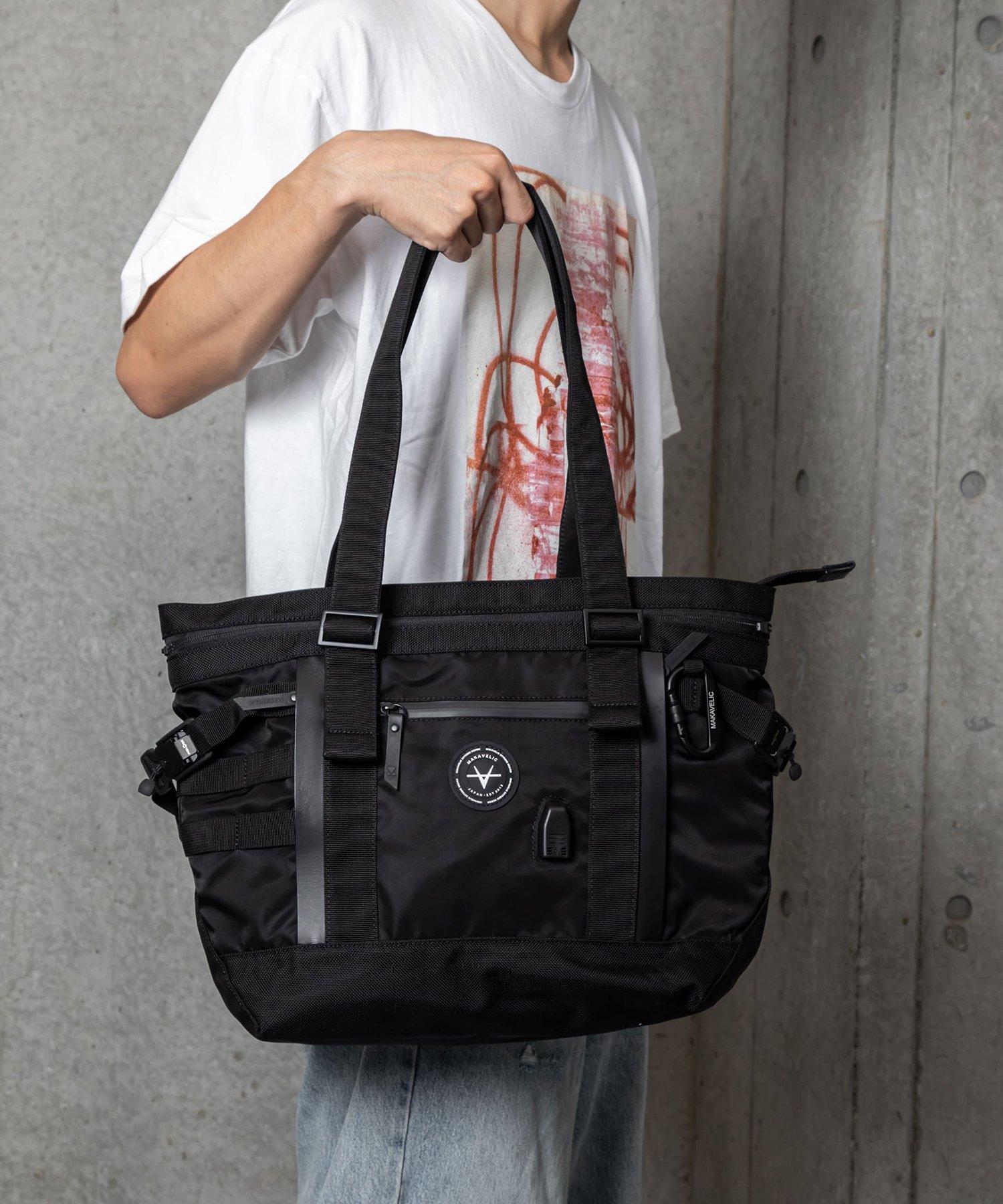 マキャベリック リュック メンズ MAKAVELIC ETERNITY TOTE BAG X-DESIGN / トートバッグ マキャベリック バッグ リュック・バックパック ブラック【送料無料】