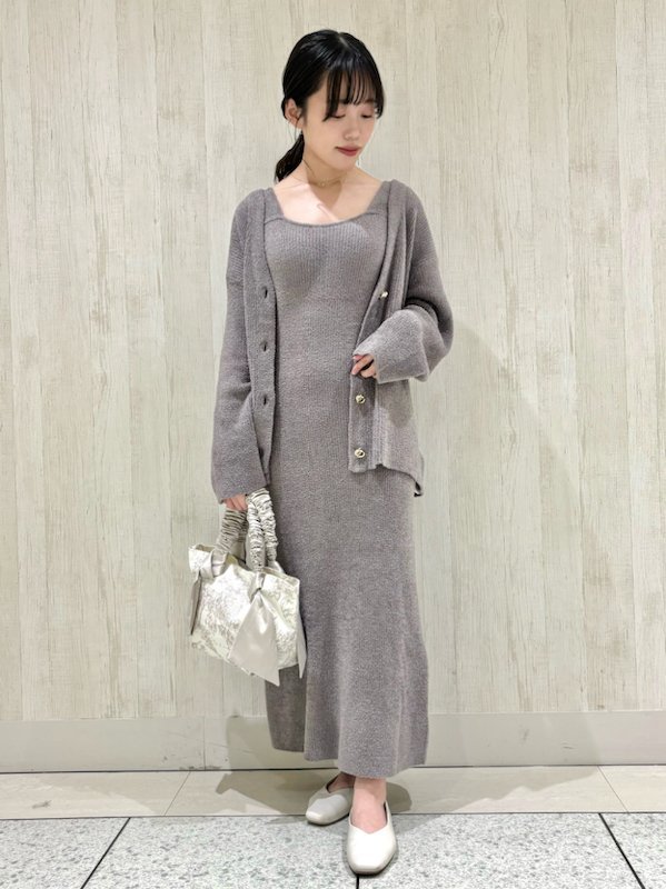 【SALE／30%OFF】SNIDEL HOME 【Warm Misty】ロングニットワンピース スナイデルホーム ワンピース・ドレス その他のワンピース・ドレス グレー ピンク ブルー【送料無料】のサムネイル
