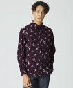 【SALE/73%OFF】Paul Stuart コーデュロイアニマルプリントシャツ ポール・スチュアート トップス シャツ・ブラウス パープル ホワイト【送料無料】(4)